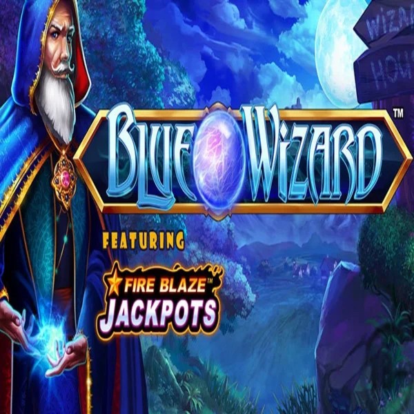 Blue Wizard Fire Blaze Jackpots casino game by Rarestone Gaming – featured logo at Planetwin 365