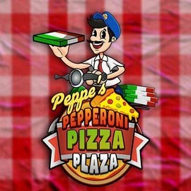 Peppe’s Pepperoni Pizza Plaza online game logo by Pragmatic Play on planetwincasino.it