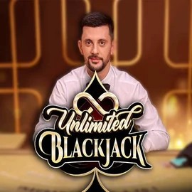 Unlimited Blackjack slot logo by Ezugi at Planetwin 365